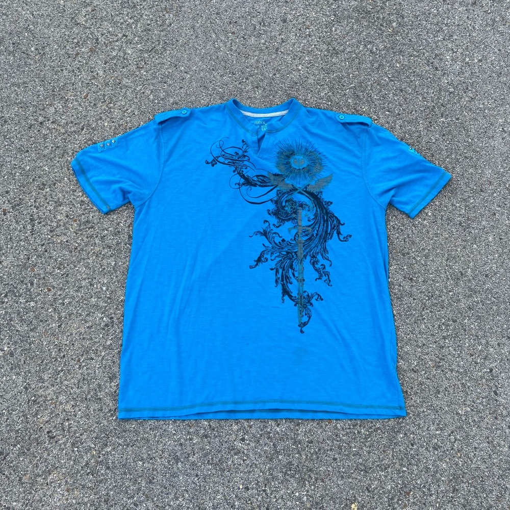Vertical sport affliction style shirt